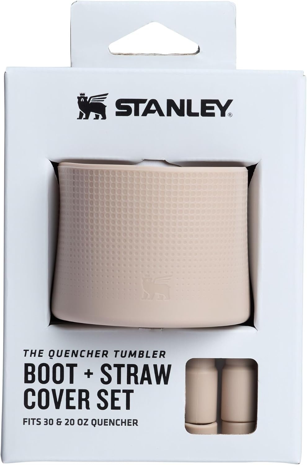 image:imageStanley Quencher Boot and Straw Cover Cap AntiSlip Silicone Protector for Tumbler with Handle Accessory Set for Stainless Steel Drinking Cup BPAFreeSand