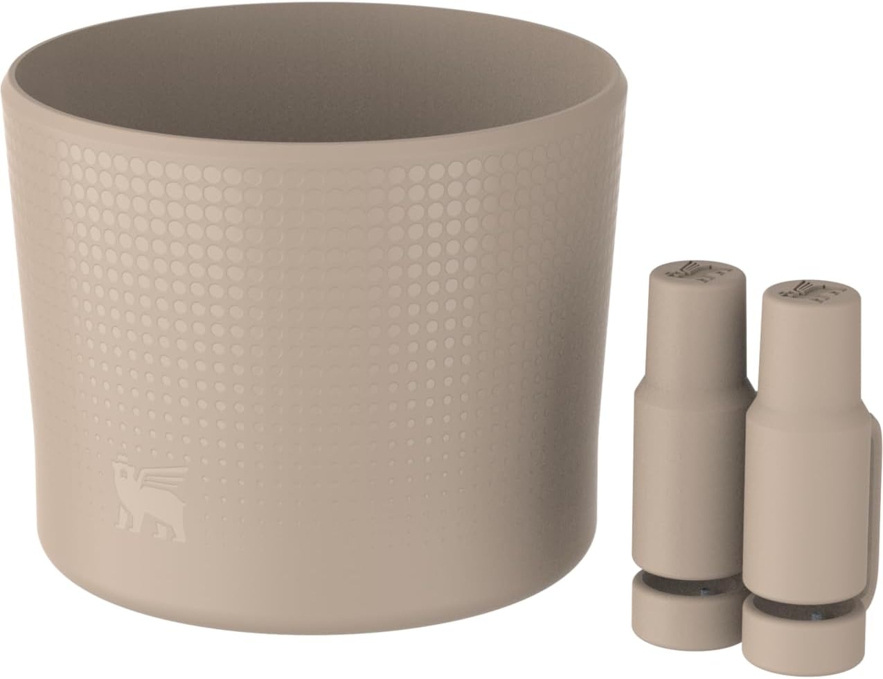 image:imageStanley Quencher Boot and Straw Cover Cap AntiSlip Silicone Protector for Tumbler with Handle Accessory Set for Stainless Steel Drinking Cup BPAFreeSand