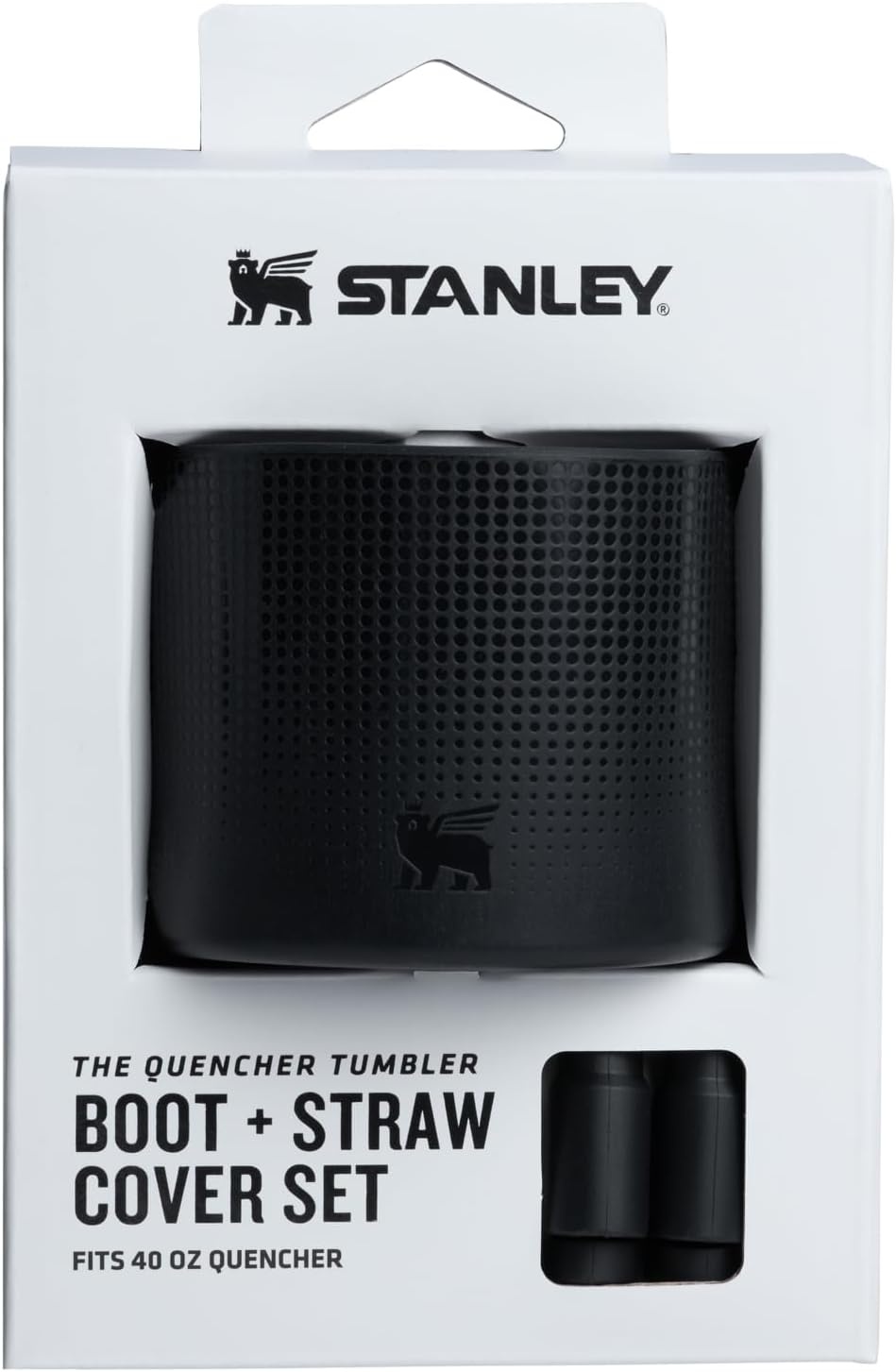 image:imageStanley Quencher Boot and Straw Cover Cap AntiSlip Silicone Protector for Tumbler with Handle Accessory Set for Stainless Steel Drinking Cup BPAFreeBlack