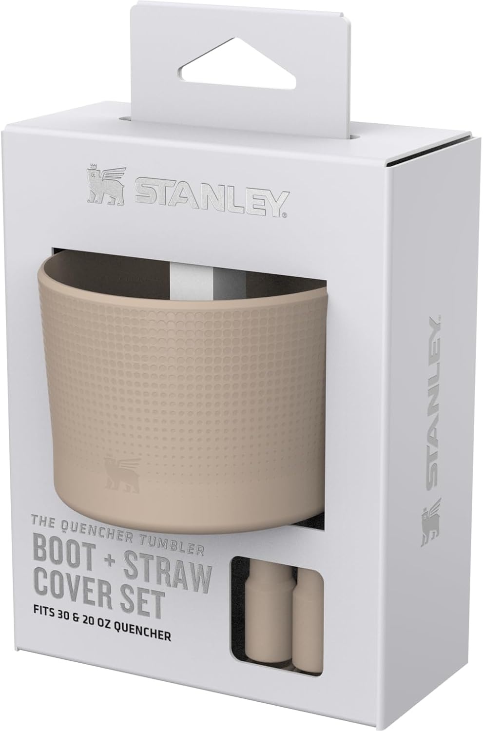 image:imageStanley Quencher Boot and Straw Cover Cap AntiSlip Silicone Protector for Tumbler with Handle Accessory Set for Stainless Steel Drinking Cup BPAFreeSand