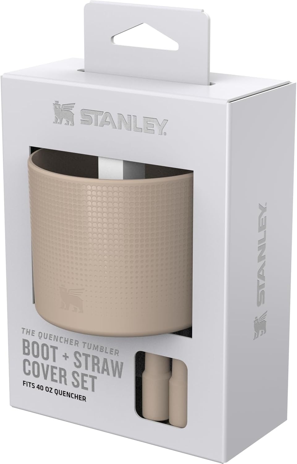 image:imageStanley Quencher Boot and Straw Cover Cap AntiSlip Silicone Protector for Tumbler with Handle Accessory Set for Stainless Steel Drinking Cup BPAFreeSand