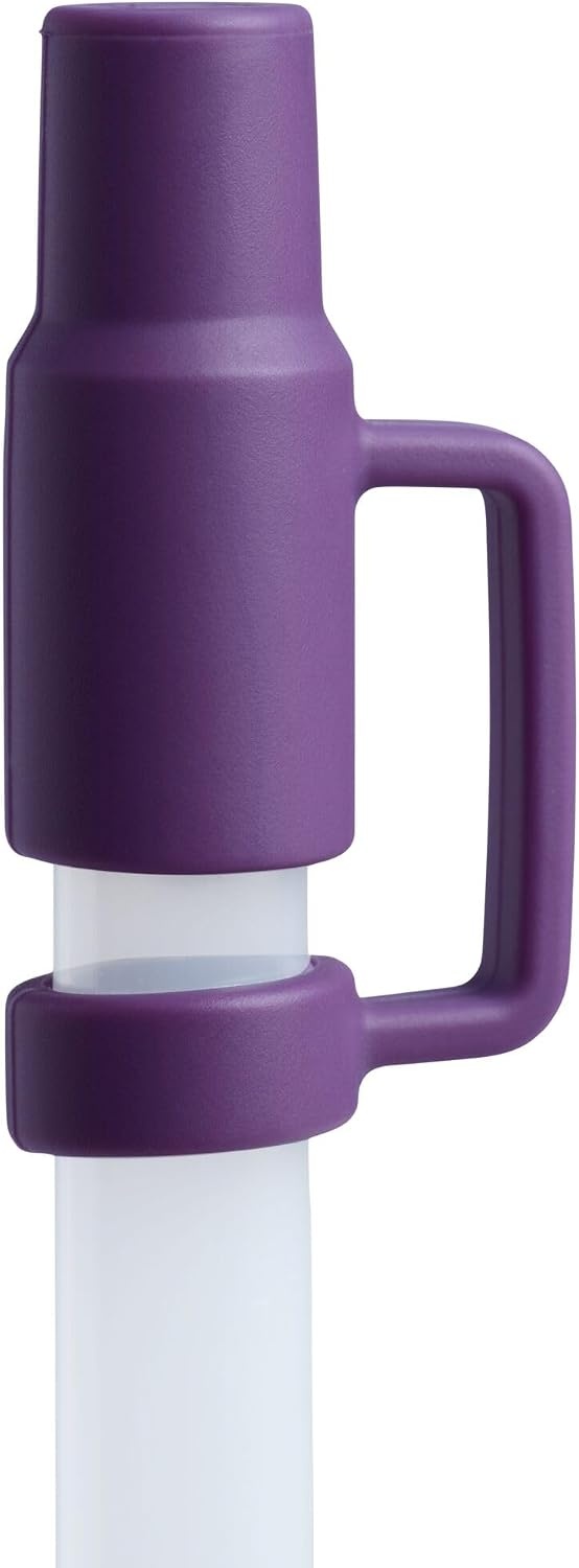 image:imageStanley Quencher Boot and Straw Cover Cap AntiSlip Silicone Protector for Tumbler with Handle Accessory Set for Stainless Steel Drinking Cup BPAFreeDark Lilac
