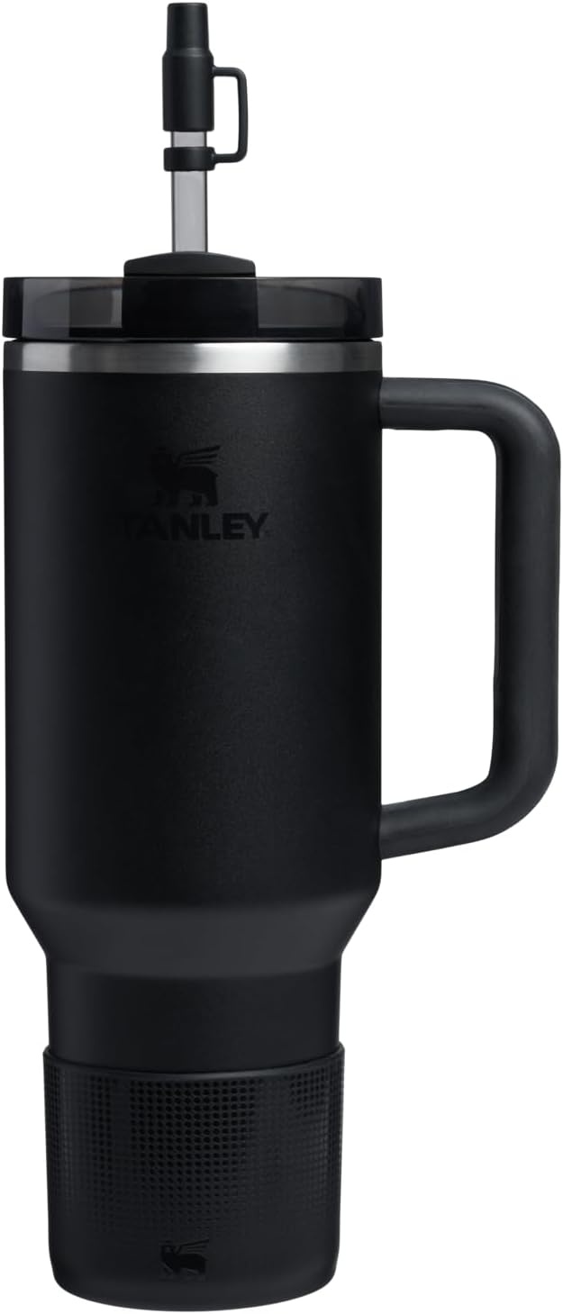 image:imageStanley Quencher Boot and Straw Cover Cap AntiSlip Silicone Protector for Tumbler with Handle Accessory Set for Stainless Steel Drinking Cup BPAFreeBlack