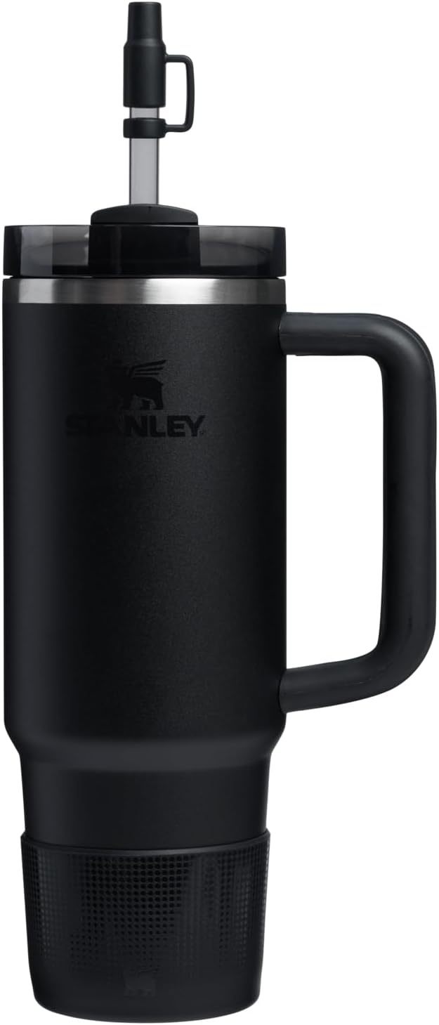 image:imageStanley Quencher Boot and Straw Cover Cap AntiSlip Silicone Protector for Tumbler with Handle Accessory Set for Stainless Steel Drinking Cup BPAFreeBlack