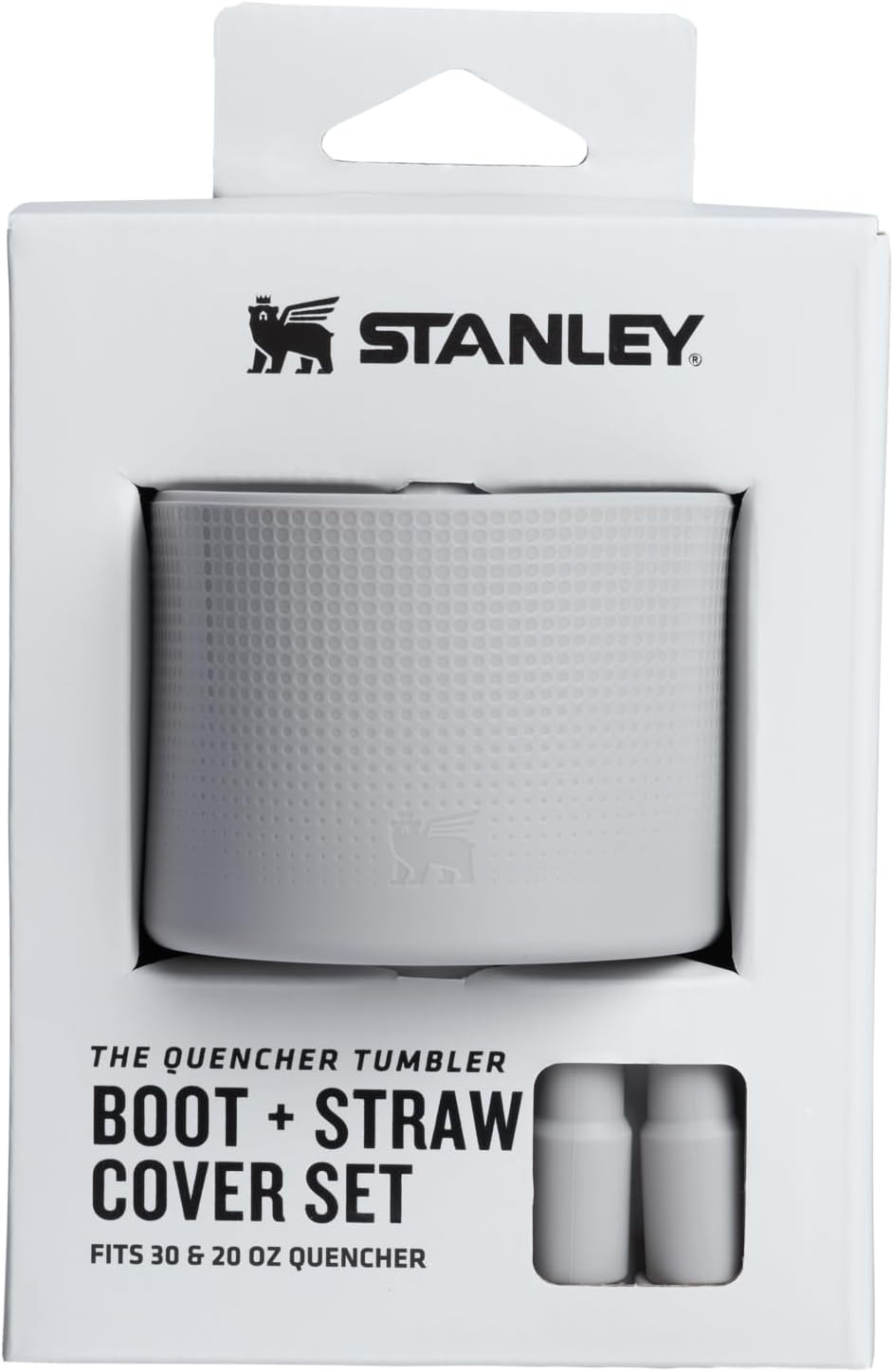 image:imageStanley Quencher Boot and Straw Cover Cap AntiSlip Silicone Protector for Tumbler with Handle Accessory Set for Stainless Steel Drinking Cup BPAFreeAsh