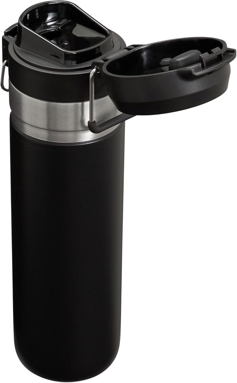 image:imageStanley Quick Flip GO Water Bottle 24 oz Push Button Lid Leakproof and Packable for Travel and Sports Insulated Stainless Steel BPAFree Black 20Black 20
