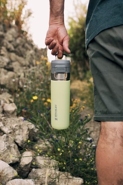 image:imageStanley Quick Flip GO Water Bottle 24 oz Push Button Lid Leakproof and Packable for Travel and Sports Insulated Stainless Steel BPAFree Black 20Pomelo