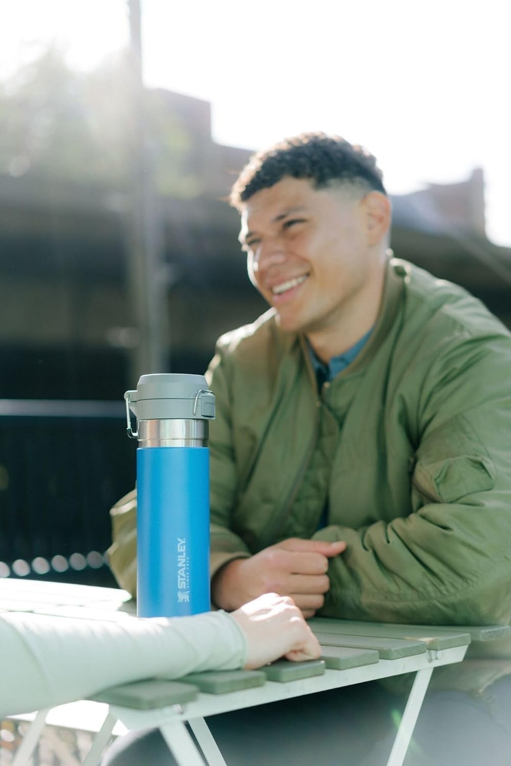 image:imageStanley Quick Flip GO Water Bottle 24 oz Push Button Lid Leakproof and Packable for Travel and Sports Insulated Stainless Steel BPAFree Black 20Pomelo