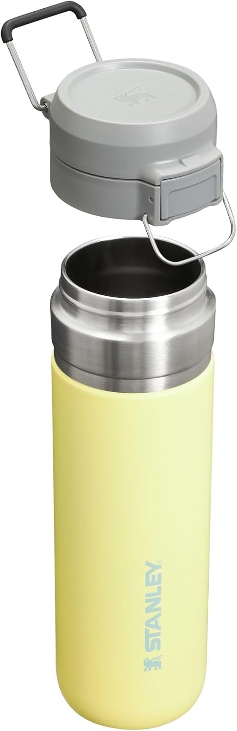 image:imageStanley Quick Flip GO Water Bottle 24 oz Push Button Lid Leakproof and Packable for Travel and Sports Insulated Stainless Steel BPAFree Black 20Pomelo