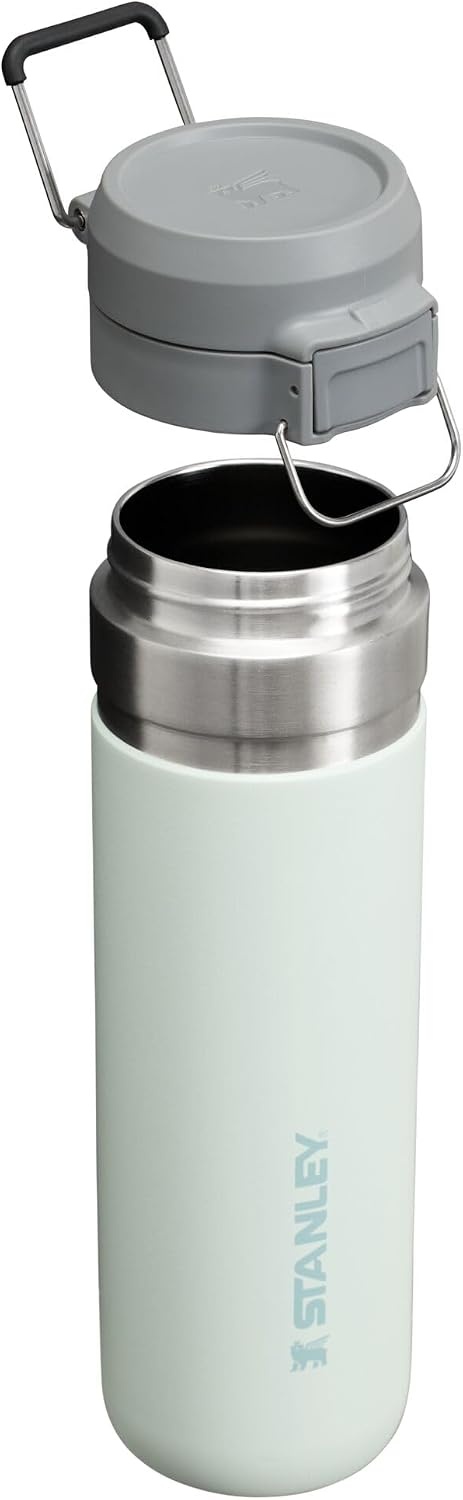 image:imageStanley Quick Flip GO Water Bottle 24 oz Push Button Lid Leakproof and Packable for Travel and Sports Insulated Stainless Steel BPAFree Mist24 Ounces