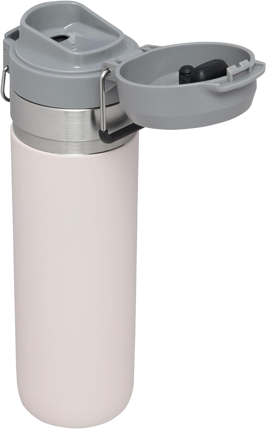 image:imageStanley Quick Flip GO Water Bottle 24 oz Push Button Lid Leakproof and Packable for Travel and Sports Insulated Stainless Steel BPAFree Rose Quartz24 Ounces