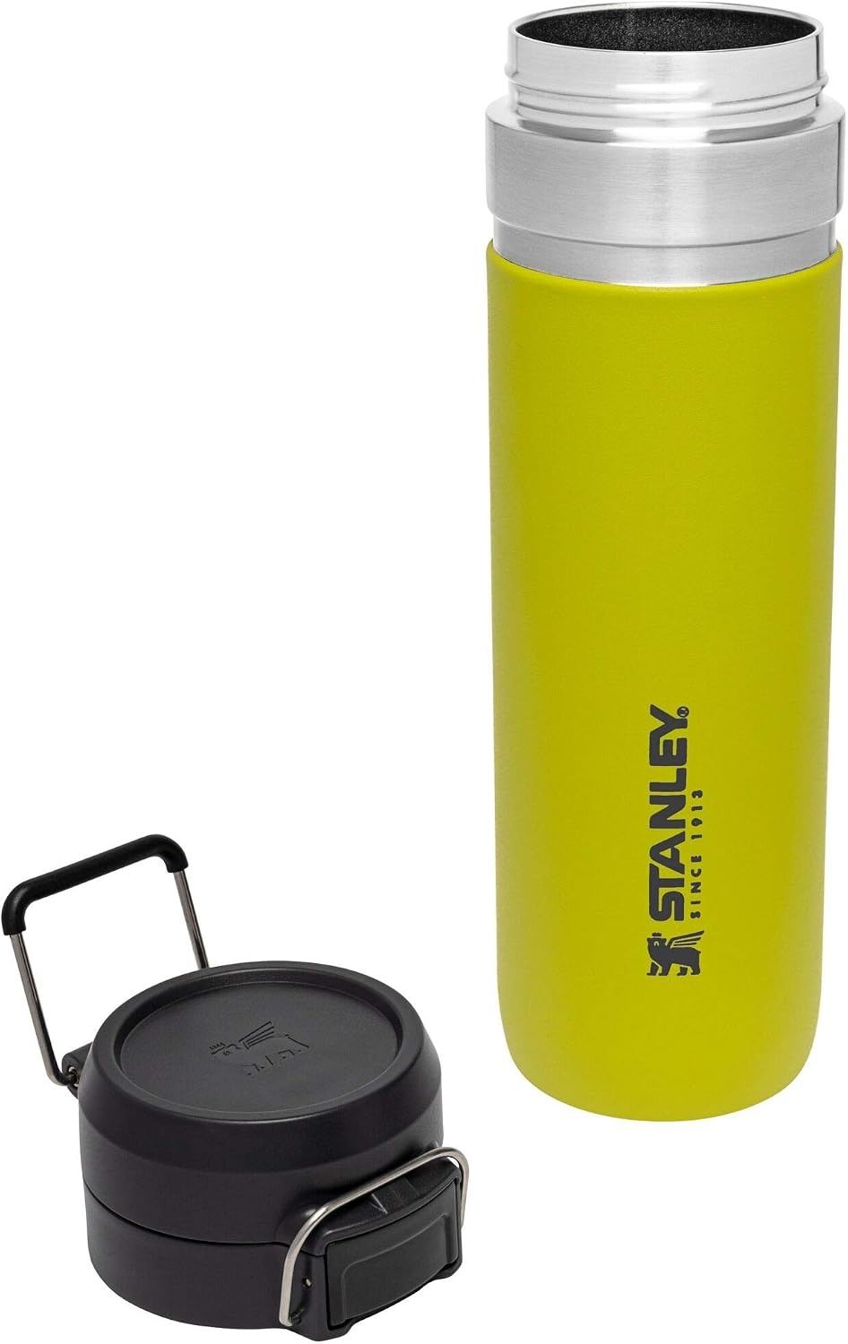 image:imageStanley Quick Flip GO Water Bottle 36 oz Push Button Lid Leakproof and Packable for Travel and Sports Insulated Stainless Steel BPAFree BlackAloe