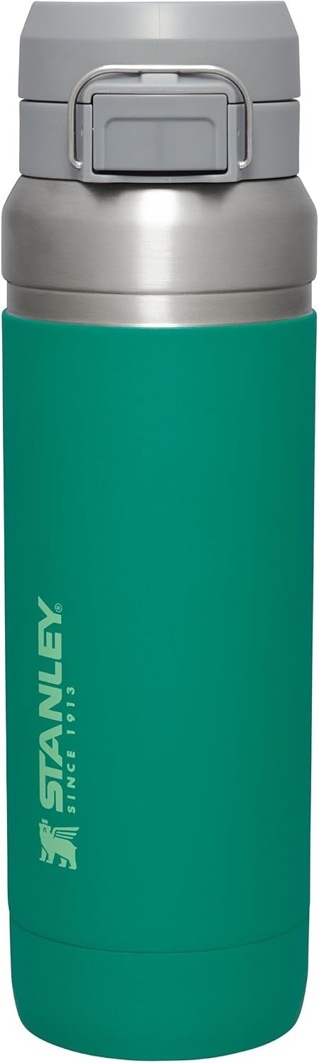 image:imageStanley Quick Flip GO Water Bottle 36 oz Push Button Lid Leakproof and Packable for Travel and Sports Insulated Stainless Steel BPAFree BlackAlpine