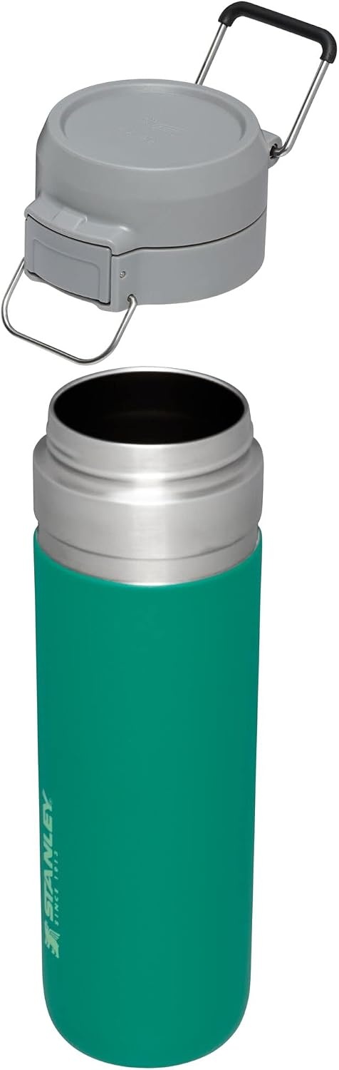image:imageStanley Quick Flip GO Water Bottle 36 oz Push Button Lid Leakproof and Packable for Travel and Sports Insulated Stainless Steel BPAFree BlackAlpine