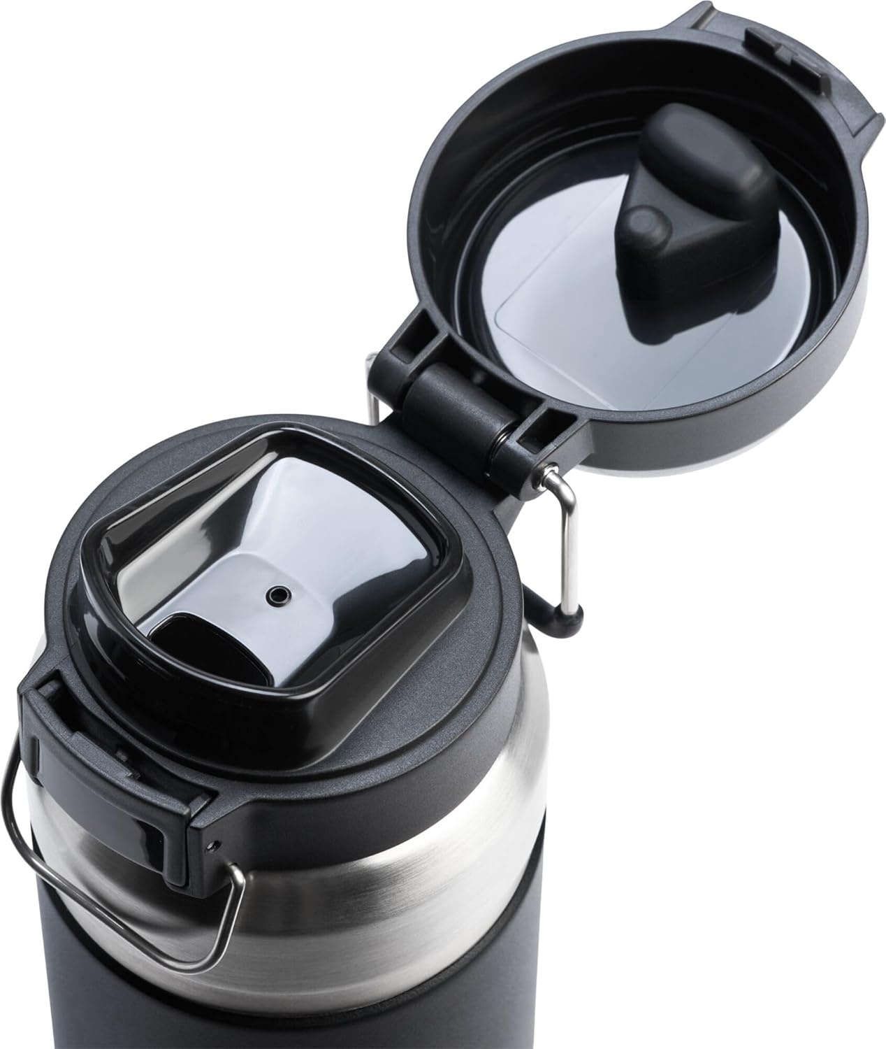 image:imageStanley Quick Flip GO Water Bottle 36 oz Push Button Lid Leakproof and Packable for Travel and Sports Insulated Stainless Steel BPAFree BlackBlack