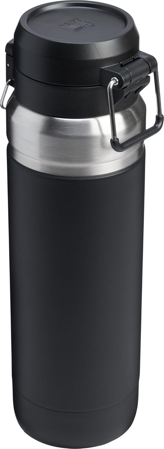 image:imageStanley Quick Flip GO Water Bottle 36 oz Push Button Lid Leakproof and Packable for Travel and Sports Insulated Stainless Steel BPAFree BlackBlack
