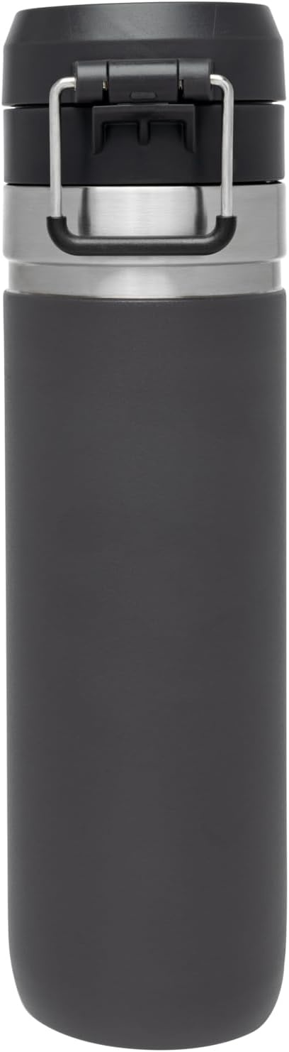 image:imageStanley Quick Flip GO Water Bottle 36 oz Push Button Lid Leakproof and Packable for Travel and Sports Insulated Stainless Steel BPAFree BlackCarbn