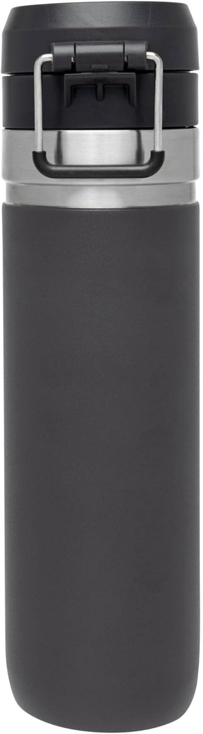 image:imageStanley Quick Flip GO Water Bottle 36 oz Push Button Lid Leakproof and Packable for Travel and Sports Insulated Stainless Steel BPAFree BlackCharcoal