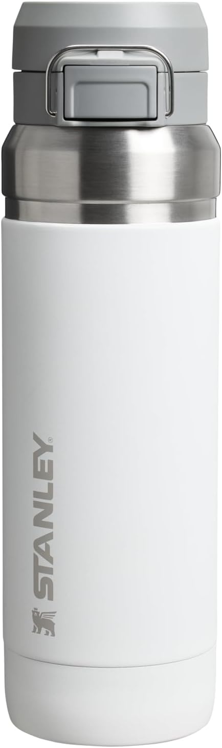 image:imageStanley Quick Flip GO Water Bottle 36 oz Push Button Lid Leakproof and Packable for Travel and Sports Insulated Stainless Steel BPAFree BlackFrost