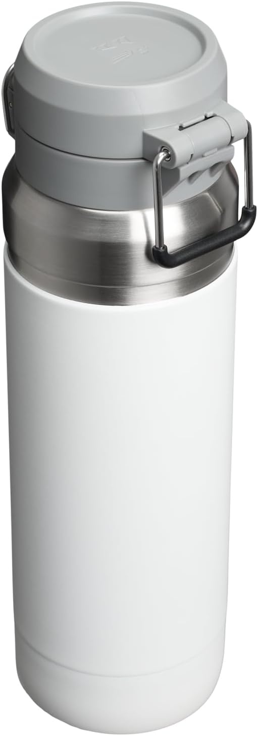 image:imageStanley Quick Flip GO Water Bottle 36 oz Push Button Lid Leakproof and Packable for Travel and Sports Insulated Stainless Steel BPAFree BlackFrost