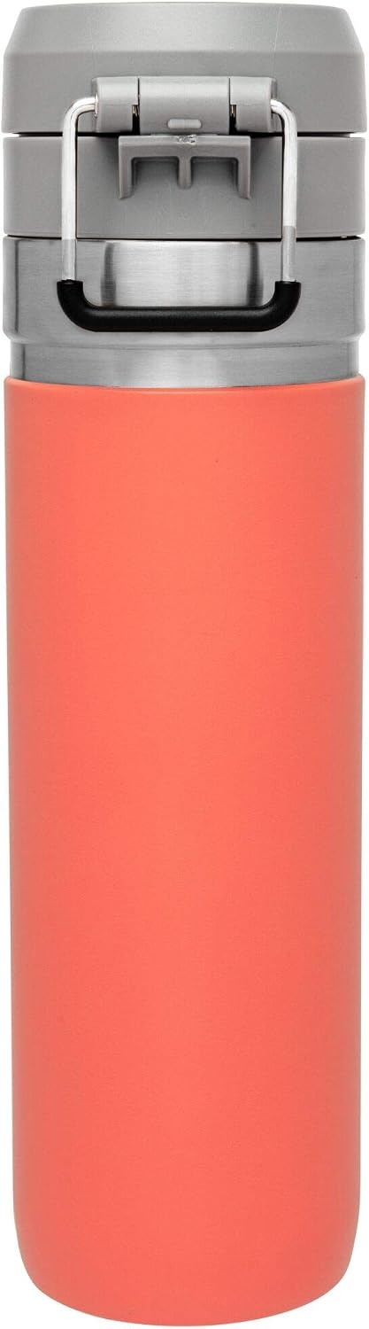 image:imageStanley Quick Flip GO Water Bottle 36 oz Push Button Lid Leakproof and Packable for Travel and Sports Insulated Stainless Steel BPAFree BlackGuava