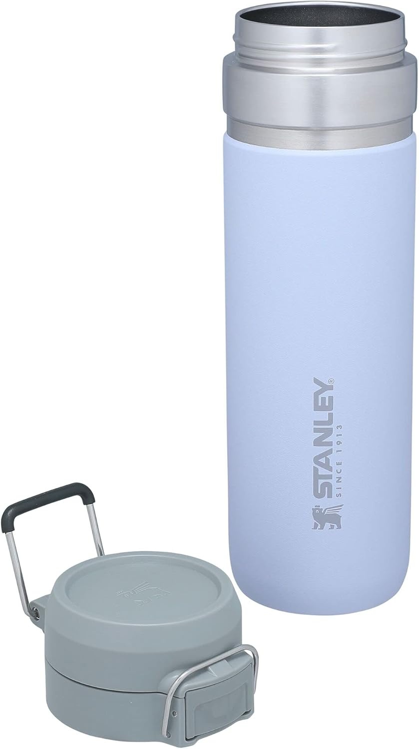 image:imageStanley Quick Flip GO Water Bottle 36 oz Push Button Lid Leakproof and Packable for Travel and Sports Insulated Stainless Steel BPAFree BlackLilac