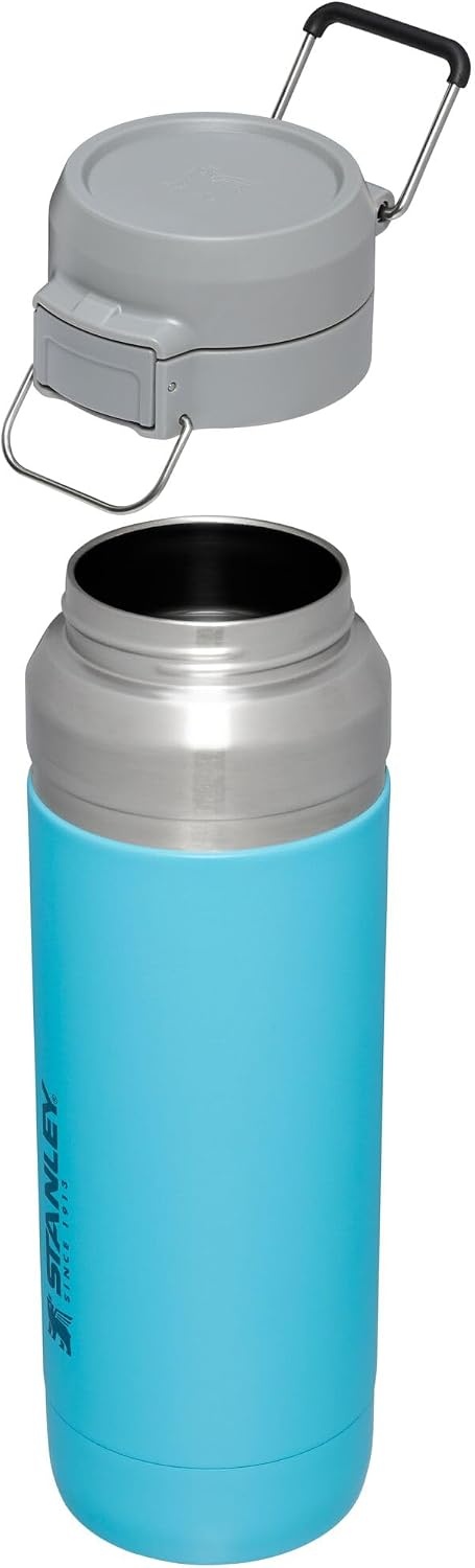 image:imageStanley Quick Flip GO Water Bottle 36 oz Push Button Lid Leakproof and Packable for Travel and Sports Insulated Stainless Steel BPAFree BlackPool