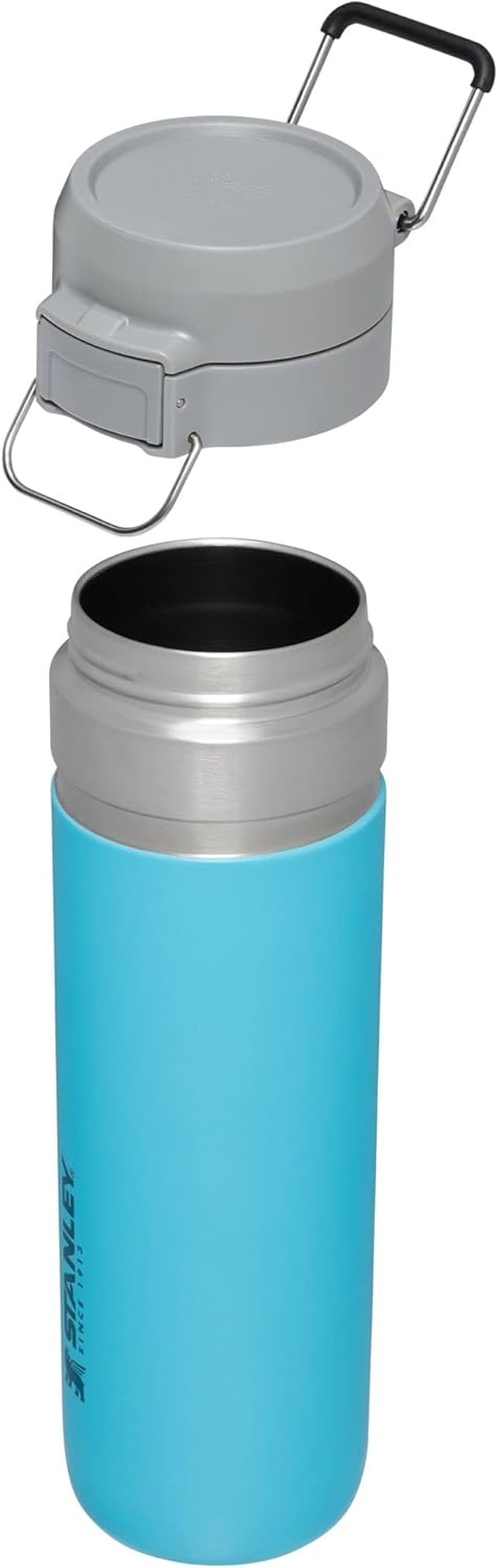 image:imageStanley Quick Flip GO Water Bottle 36 oz Push Button Lid Leakproof and Packable for Travel and Sports Insulated Stainless Steel BPAFree BlackPool