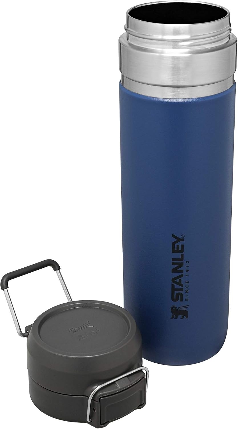 image:imageStanley Quick Flip GO Water Bottle 36 oz Push Button Lid Leakproof and Packable for Travel and Sports Insulated Stainless Steel BPAFree BlackTungsten