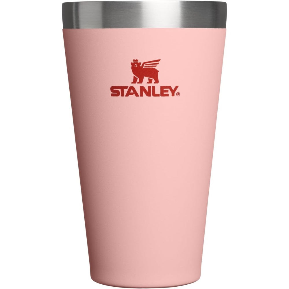 image:imageSTANLEY Adventure Stacking Beer Pint Glass Stackable Drinking Cup for Cold Beverages Dishwasher Safe Insulated Stainless Steel Tumbler BPAFreePeach Rose