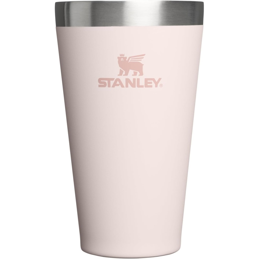 image:imageSTANLEY Adventure Stacking Beer Pint Glass Stackable Drinking Cup for Cold Beverages Dishwasher Safe Insulated Stainless Steel Tumbler BPAFreeRose Quartz