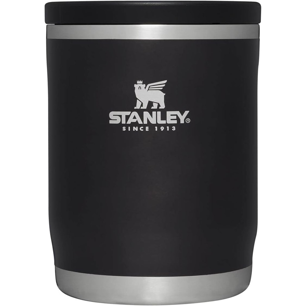 image:imageSTANLEY Adventure ToGo Food Jar and Spork 24 oz Vacuum Insulated Food Container Wide Mouth Screw On Lid Packable for Travel Stainless Steel with Leakproof Lid BPAFree Spring GreenBlack Glow
