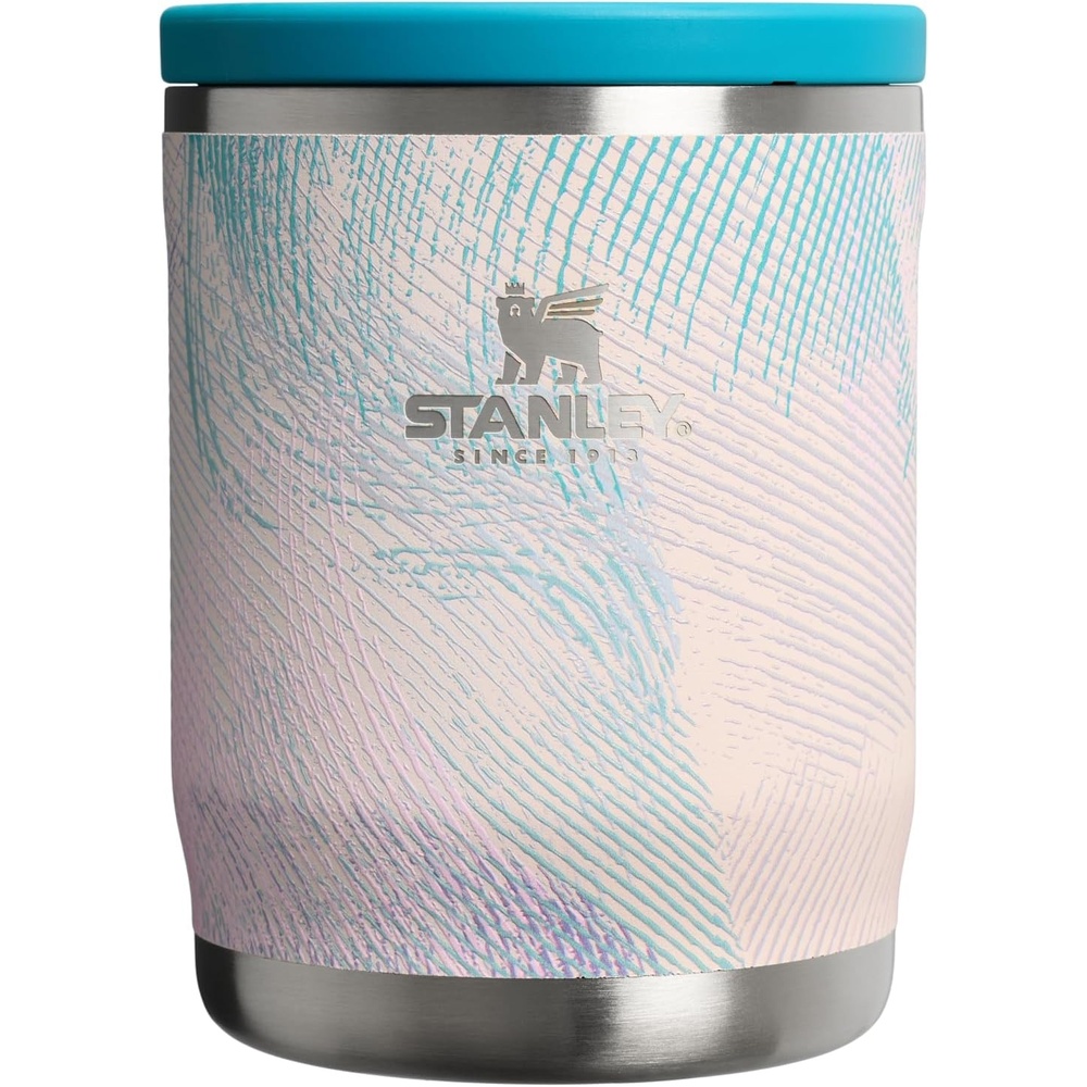 image:imageSTANLEY Adventure ToGo Food Jar and Spork 24 oz Vacuum Insulated Food Container Wide Mouth Screw On Lid Packable for Travel Stainless Steel with Leakproof Lid BPAFree Spring GreenSea Glass Plume