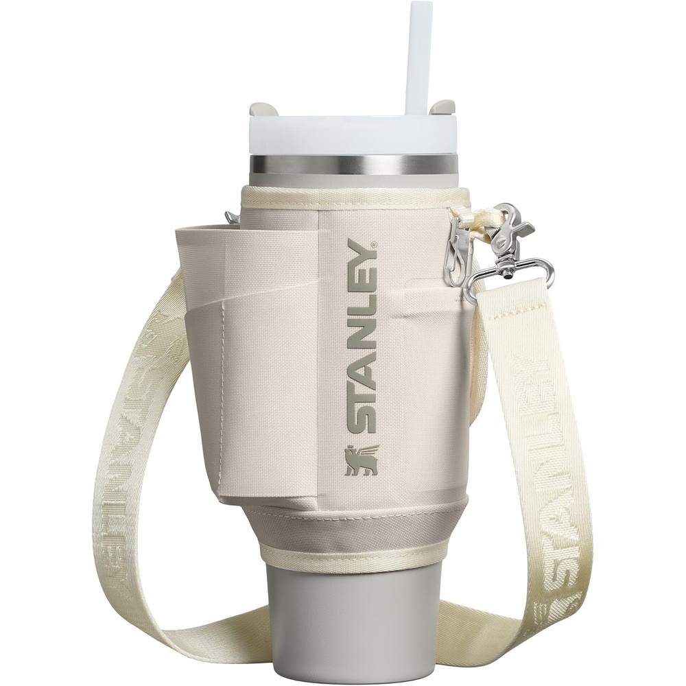 image:imageSTANLEY All Day Quencher Carry All for 40 oz Tumbler with Handle Crossbody Bag with Phone Holder Pocket Card Sleeve amp Detachable Strap Water Bottle Carrier Bag BPAFree MistCream