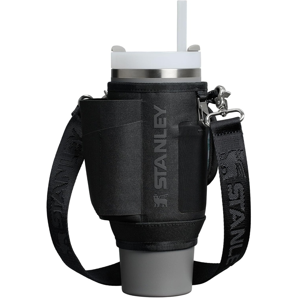 image:imageSTANLEY All Day Quencher Carry All for 40 oz Tumbler with Handle Crossbody Bag with Phone Holder Pocket Card Sleeve amp Detachable Strap Water Bottle Carrier Bag BPAFree MistBlack