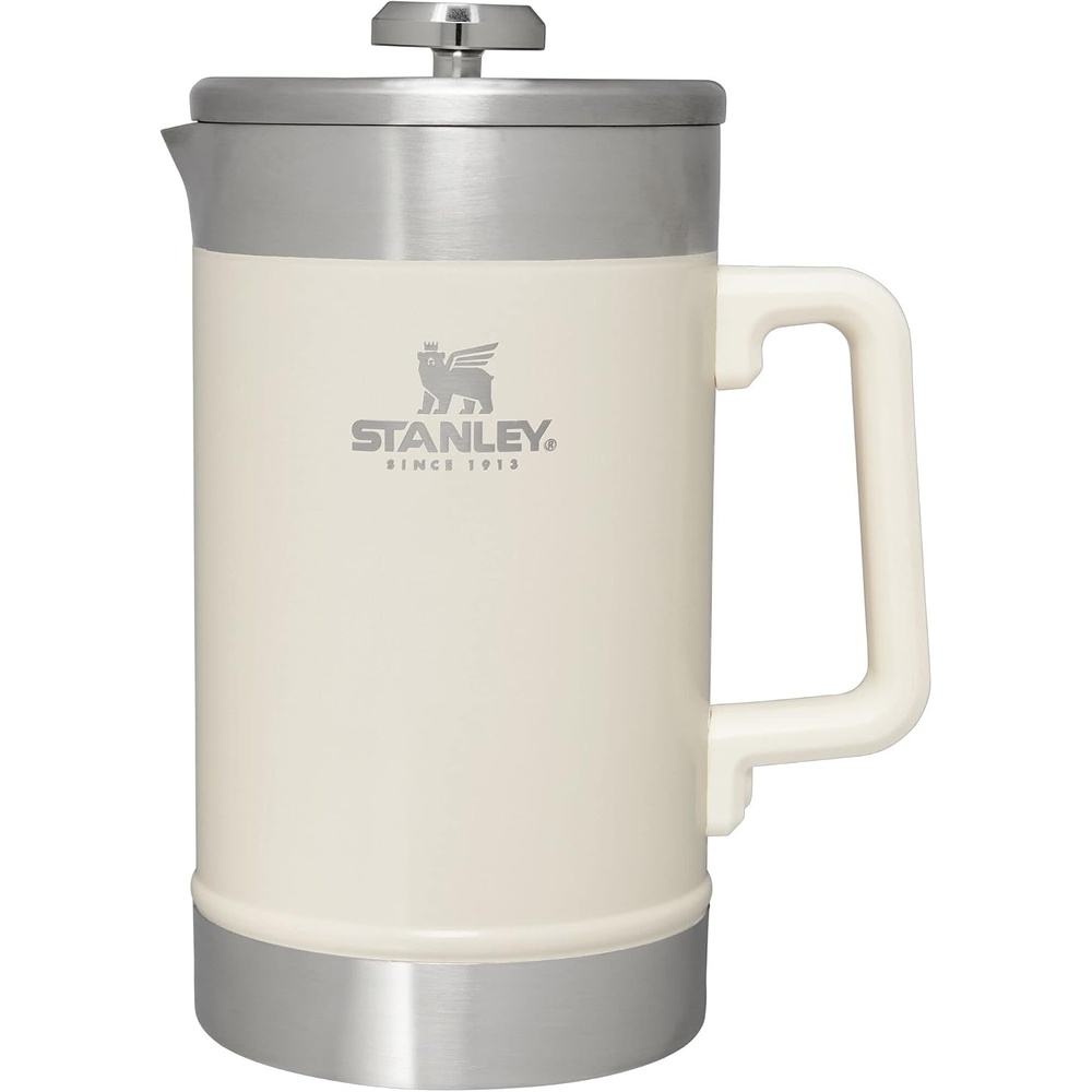image:imageSTANLEY Classic StayHot French Press Coffee Maker 48 oz 5 Minute Brew 4 Hours Hot Mesh Filter for Coffee Grounds Insulated Stainless Steel French Press BPAFree Black 20Cream Gloss