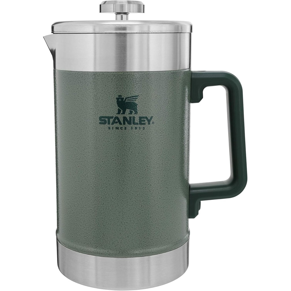 image:imageSTANLEY Classic StayHot French Press Coffee Maker 48 oz 5 Minute Brew 4 Hours Hot Mesh Filter for Coffee Grounds Insulated Stainless Steel French Press BPAFree Black 20Hammertone Green