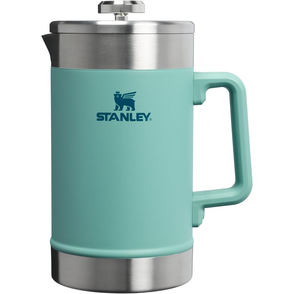 image:imageSTANLEY Classic StayHot French Press Coffee Maker 48 oz 5 Minute Brew 4 Hours Hot Mesh Filter for Coffee Grounds Insulated Stainless Steel French Press BPAFree Black 20Spring Green