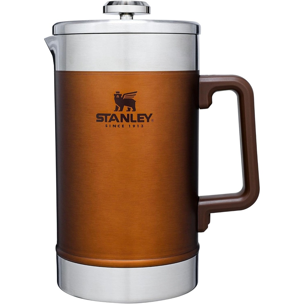 image:imageSTANLEY Classic StayHot French Press Coffee Maker 48 oz 5 Minute Brew 4 Hours Hot Mesh Filter for Coffee Grounds Insulated Stainless Steel French Press BPAFree Black 20Maple