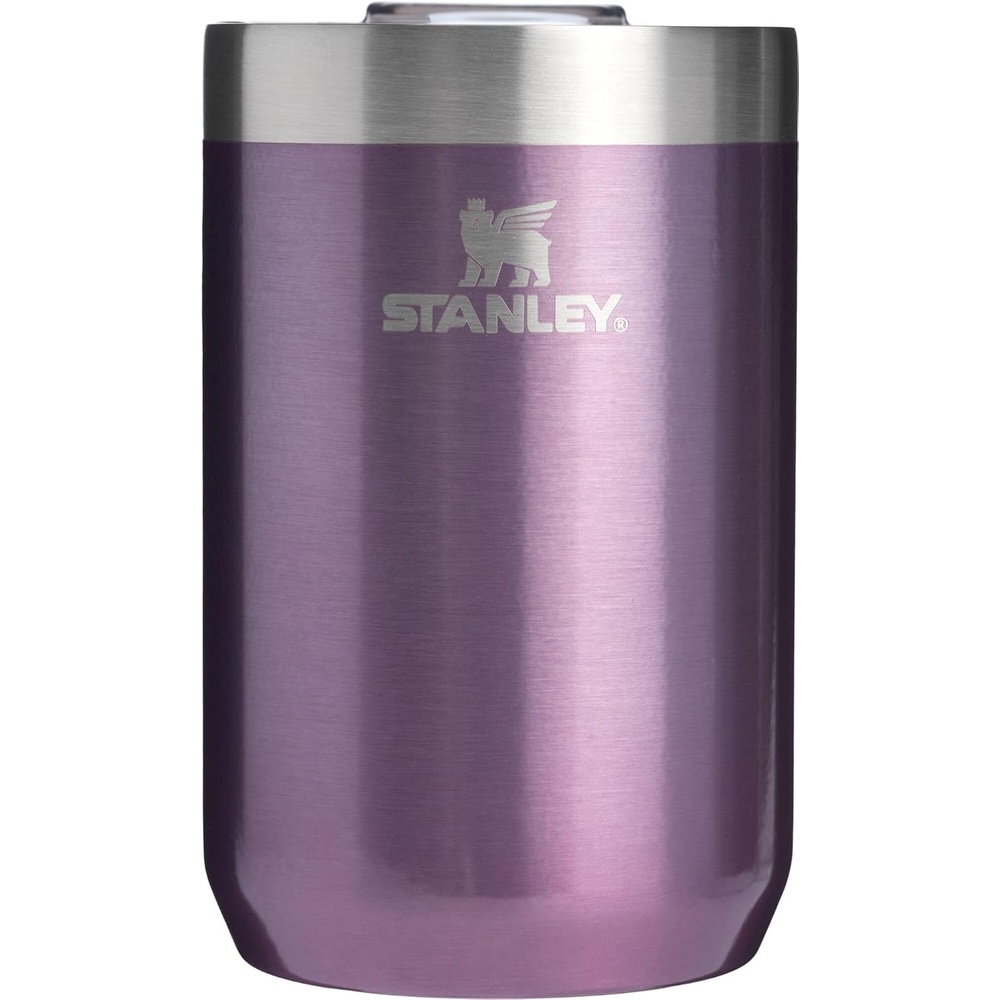image:imageSTANLEY Everyday Camp Cup 12 oz Drink Through Lid Cup for Coffee Tea and Drinks Insulated Stainless Steel BPAFree Hammertone GreenWisteria Shine