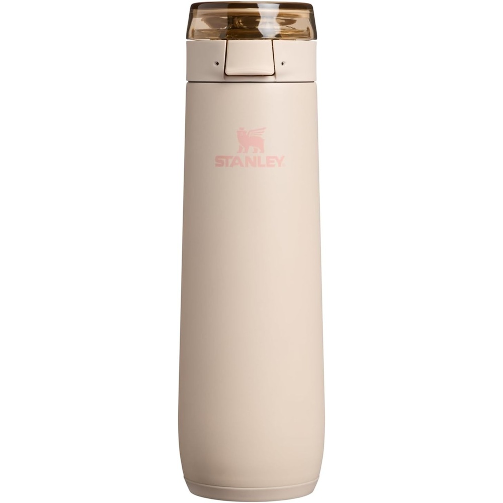 image:imageSTANLEY Flowstate Spring Bottle Leakproof Water Bottle with Carry Strap amp FlipTop Locking Lid Insulated Stainless Steel Fits Most Cup Holders BPAFree 20 oz AshChampagne