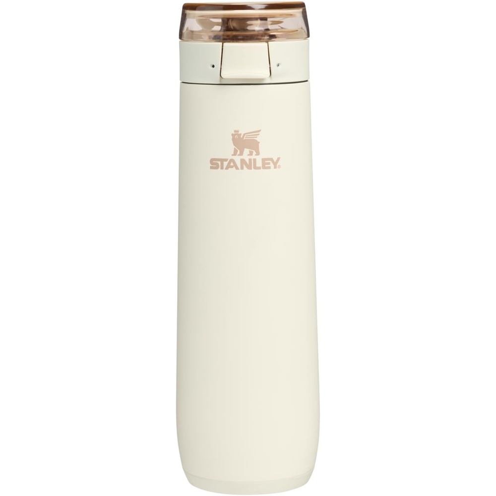 image:imageSTANLEY Flowstate Spring Bottle Leakproof Water Bottle with Carry Strap amp FlipTop Locking Lid Insulated Stainless Steel Fits Most Cup Holders BPAFree 20 oz AshCream