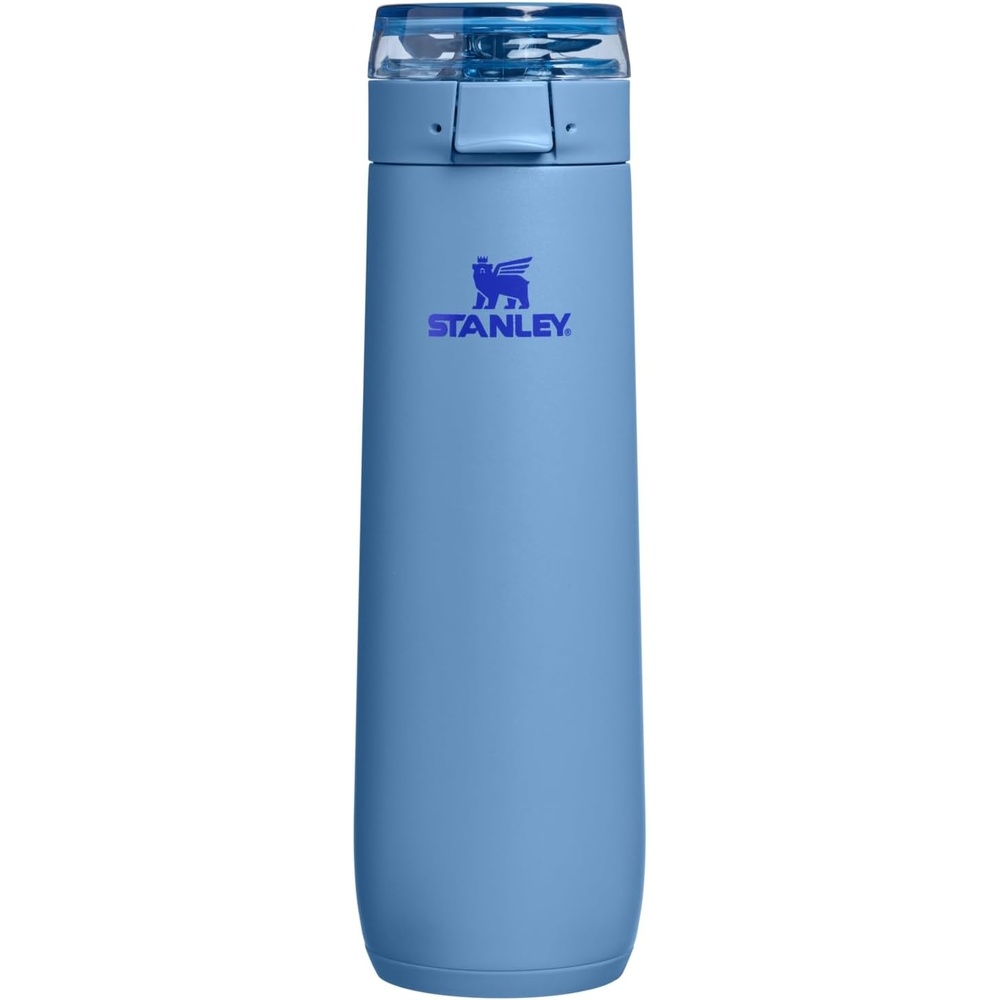 image:imageSTANLEY Flowstate Spring Bottle Leakproof Water Bottle with Carry Strap amp FlipTop Locking Lid Insulated Stainless Steel Fits Most Cup Holders BPAFree 20 oz AshBlue Sky