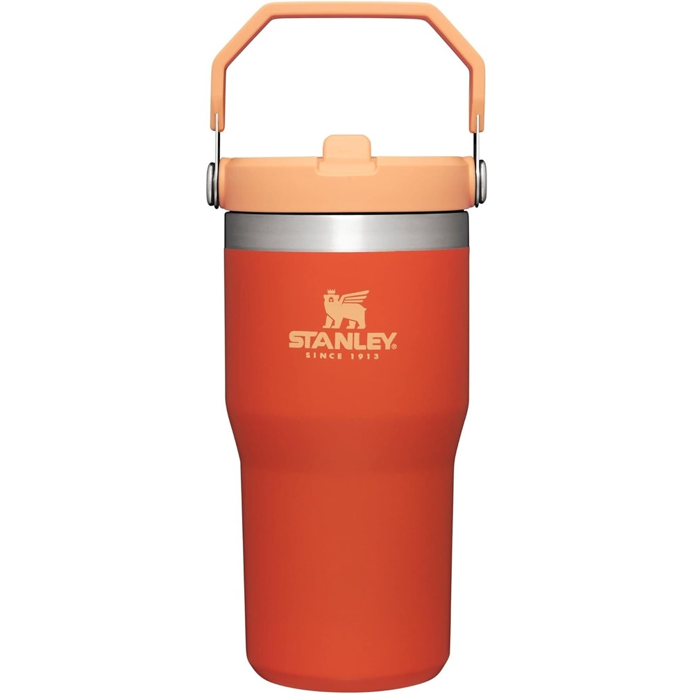 image:imageSTANLEY IceFlow 20 Flip Straw Tumbler 20 oz Pomelo Easy Carry Handle Twist On Lid and Flip Up Straw Leak Resistant Water Bottle Insulated Stainless Steel BPAFreeTigerlily