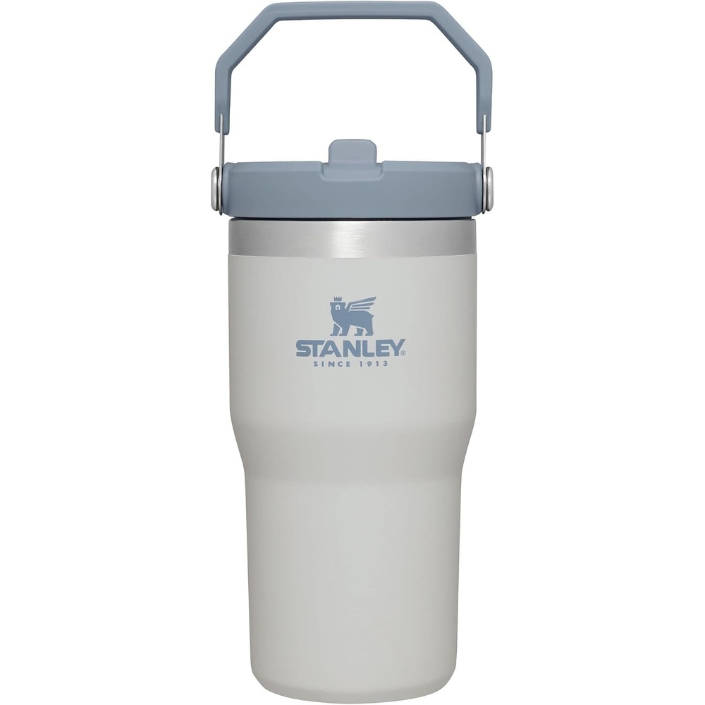 image:imageSTANLEY IceFlow 20 Flip Straw Tumbler 20 oz Pomelo Easy Carry Handle Twist On Lid and Flip Up Straw Leak Resistant Water Bottle Insulated Stainless Steel BPAFreeFog
