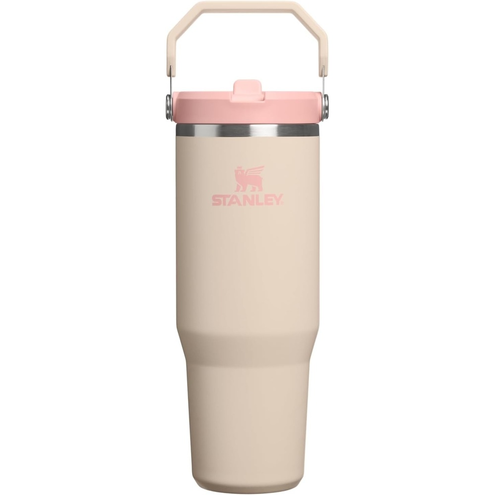 image:imageSTANLEY IceFlow 20 Flip Straw Tumbler 20 oz Pomelo Easy Carry Handle Twist On Lid and Flip Up Straw Leak Resistant Water Bottle Insulated Stainless Steel BPAFreeChampagne