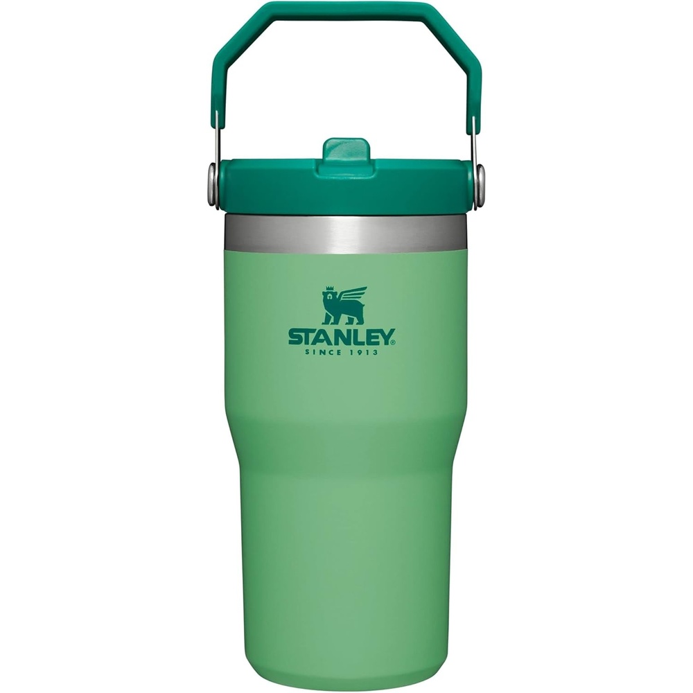 image:imageSTANLEY IceFlow 20 Flip Straw Tumbler 20 oz Pomelo Easy Carry Handle Twist On Lid and Flip Up Straw Leak Resistant Water Bottle Insulated Stainless Steel BPAFreeJade