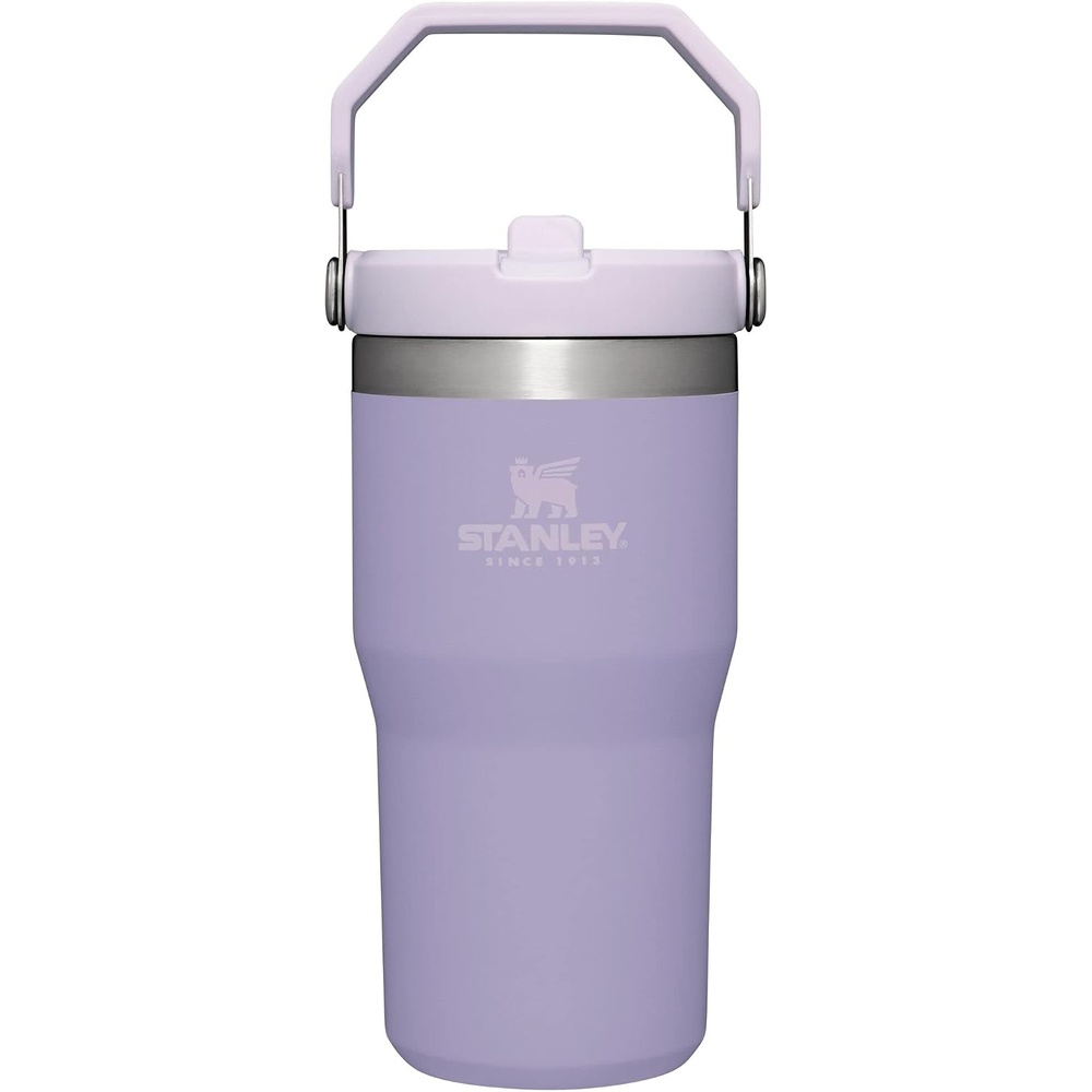 image:imageSTANLEY IceFlow 20 Flip Straw Tumbler 20 oz Pomelo Easy Carry Handle Twist On Lid and Flip Up Straw Leak Resistant Water Bottle Insulated Stainless Steel BPAFreeLavender