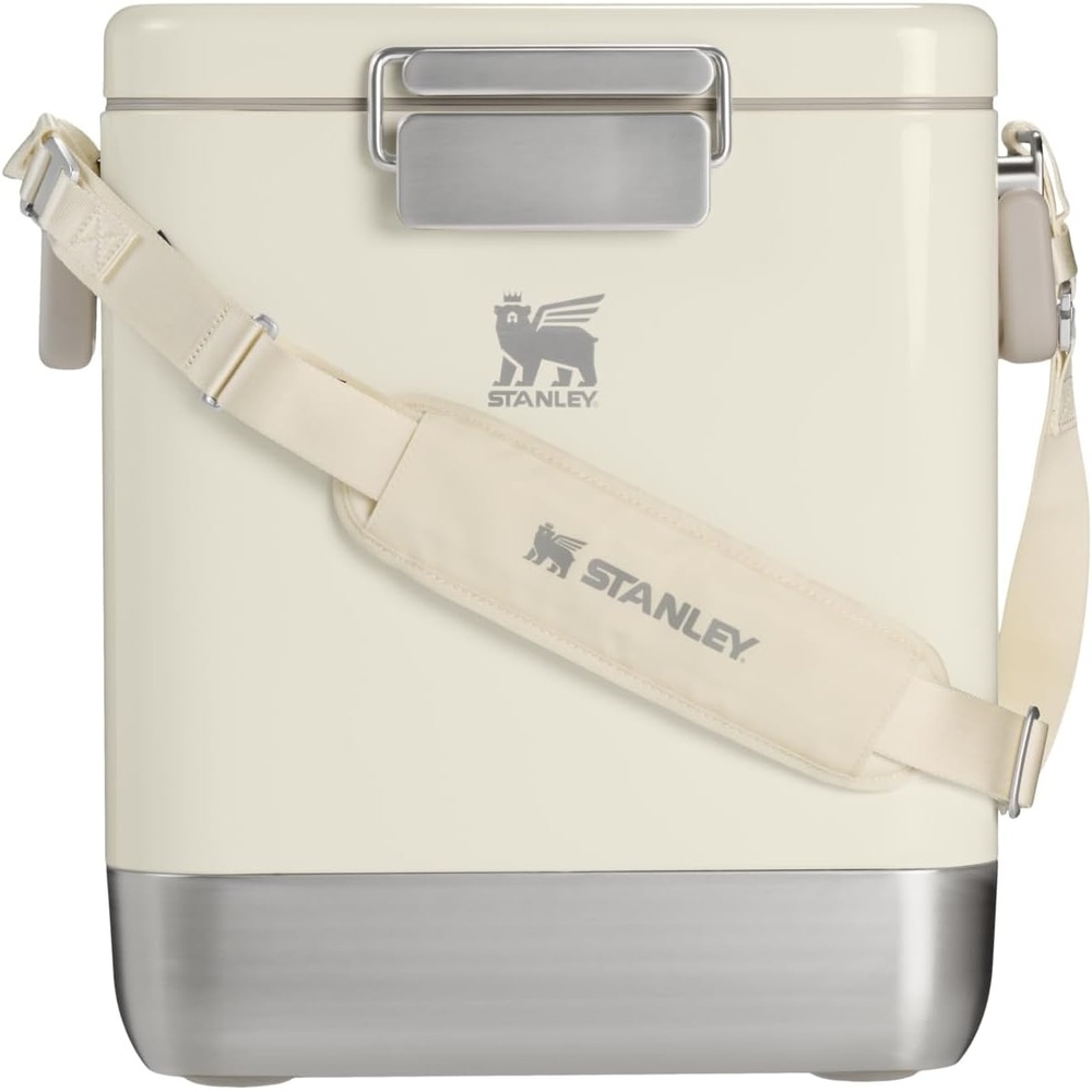 image:imageSTANLEY Lifted Spirits Stainless Steel Cooler Vacuum Insulated Hard Cooler Leakproof VaultSeal Latch Premium 188 Recycled Stainless Steel BPAFreeCream Gloss