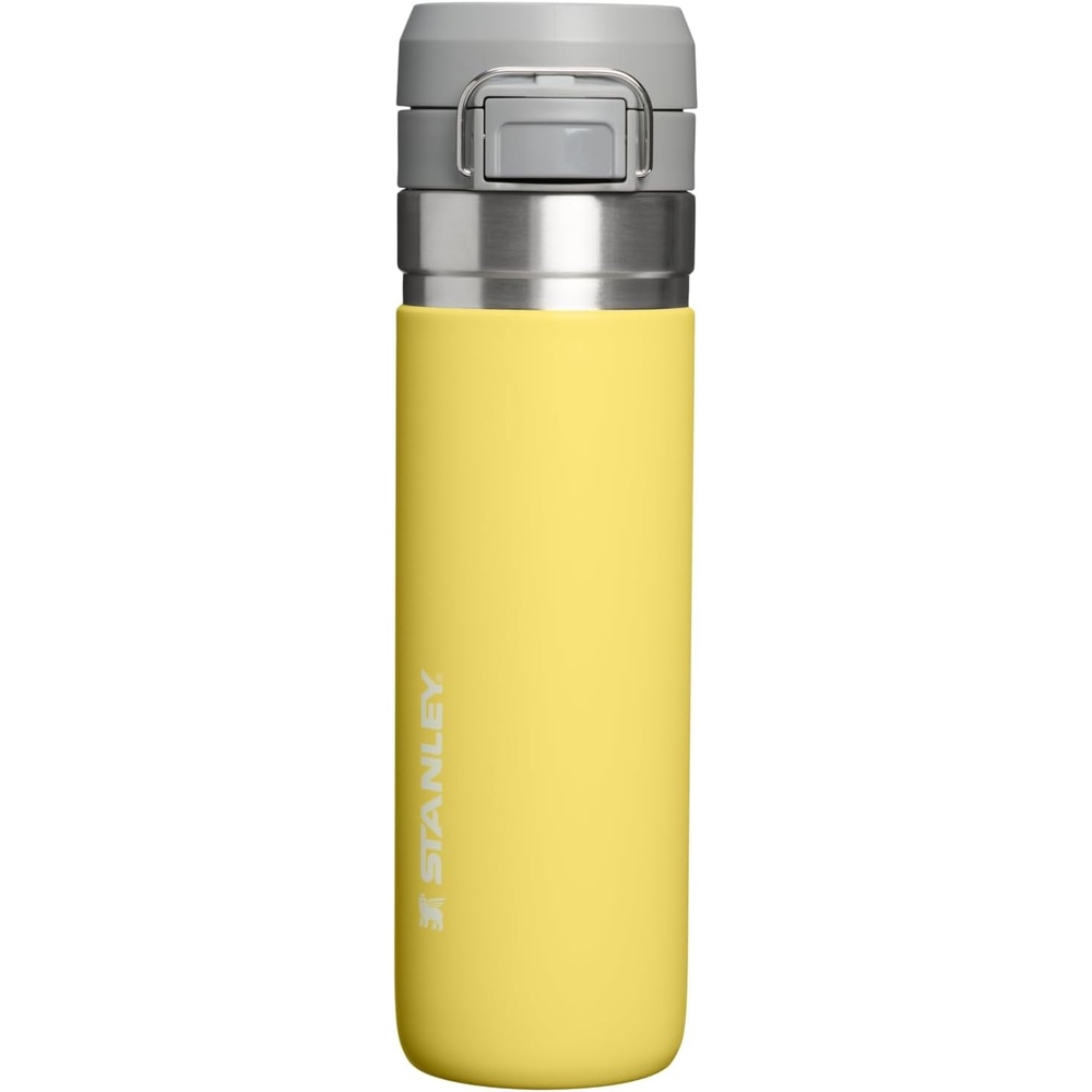 image:imageSTANLEY Quick Flip GO Water Bottle 24 oz Push Button Lid Leakproof and Packable for Travel and Sports Insulated Stainless Steel BPAFree Daffodil